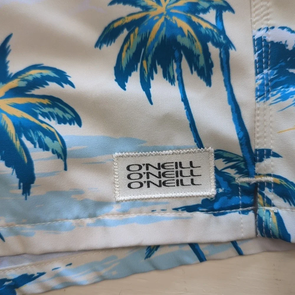 ONEILL HYPERFREAK Boardshorts HyperDry Swim Trunks Men's M Palm Tree Beach‎